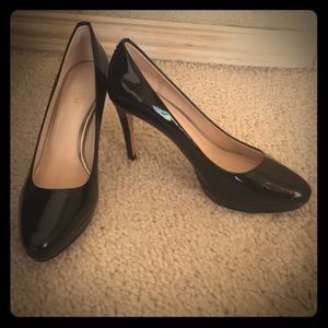 Coach black patent leather heels pumps shoes 6.5